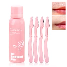 Hair Identifier Spray for Face Shaving, Skin Body Hair Identifying Spray With Razors,Hair identifier Spray for Face Dermaplaning, Moisturizing and Skin Care Dermaplaner Spray(Spray Plus Razor)
