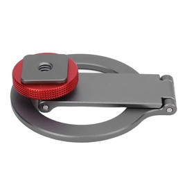 Camera Cold Shoe Magnetic Phone Holder, Flexible Tripod Mount Adapter Smartphone Folding Stand 1/4in Thread, Compatible with Most Smartphones