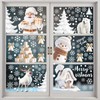 9 Sheets Xmas Window Stickers Decoration,Double Sides Santa Claus Reindeer