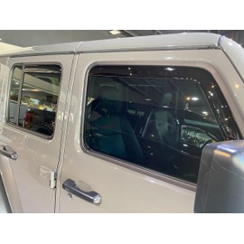 2018-2025 in-Channel Rain Guards for Jeep Wrangler JL Side Window Deflector Visors Unlimited 4 Door & for Jeep Gladiator JT 2020-2025 Vent Shades