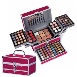 Kit de maquillaje todo en uno, Estuche profesional con 132 colores, Set de maquillaje para adolescentes, Paleta de maquillaje multicolor