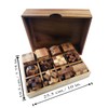 Wooden Puzzle Box Sets include 3D brain teasers, logic puzzles,