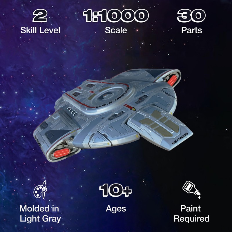 Polar Lights Star Trek USS Defiant 1:1000 Scale Snap Model