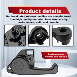 Pleoos Hood Release Handle Assembly with Mounting Bracket - Compatible with 2013-2019 Fusion & Lincoln MKZ | Replaces HS7Z-16B626-A, DS7Z-99042C74-A | Bonnet Latch Pull Handle