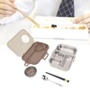 Stainless Steel Lunch Box with Soup Bowl Spoon Chopsticks Beige