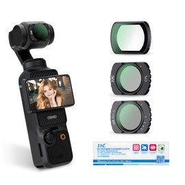 JJC Magnetic Variable ND CPL Black Mist 1/4 Filter for DJI Osmo Pocket 3, ND2-32 1-5 Aperture Neutral Density Adjustable Fader Neutral Density Filter with Cleaning Cloth and Filter Organiser