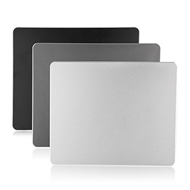 Yosoo- Alfombrilla de ratón para Juegos, Alfombrilla de ratón Antideslizante de aleación de Aluminio para Juegos Alfombrilla de ratón de Doble Cara para PC, computadora portátil(Negro)
