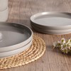HaWare Stoneware Dinnerware Sets, 24-Piece Plates and Bowls Set for
