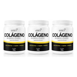 Cólageno Hidrolizado L Arginina Acido Hialurónico 450g 3pack                                                                                          