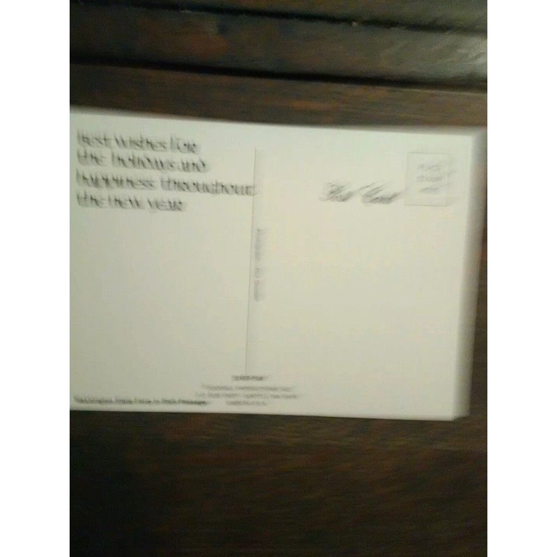 PACIFIC NORTHWEST WASHINGTON STATE FERRIES CHRISTMAS POST CARD FERRY IN