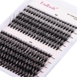 Eyelashes, Individual Cluster for Eyelash Extensions, 30D, 40D, 0.07 D-curl, Mixed, 8-16mm, Individual Cluster Artificial Eyelashes Eyelashes for Beginners (30D+40D-0.07-D, 8-16mm)