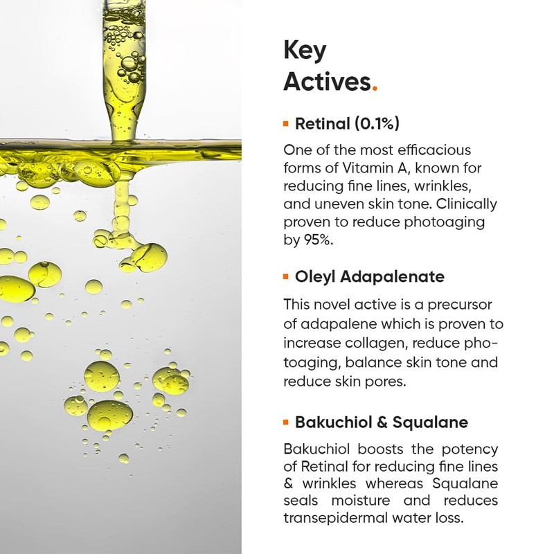 Minimalist 0.1% Retinal Face Serum for Anti Aging