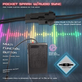 10m/32.8ft Extra Large 5.0 mm Thick - Purple Neon LED Light Glow EL Wire - Powered by 6V - Sound Active - Craft Neon Wire String Light for DIY Project Costume Accessories Cosplay