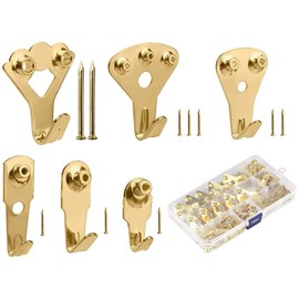 Hyber&Cara 150 Pcs Heavy Duty Picture Hooks Painting Hangers Photo Frame Wall Hanging Kit with Nails Support 10 - 100 lb