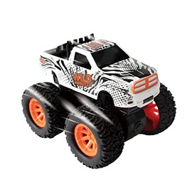 Wild Wheelz - Safari from Deluxebase. Friction Monster Truck Toy Car. Push along zoo animal toy truck for kids