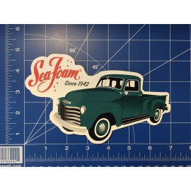 Seafoam Retro Glossy Seafoam Fuel Treatment Large Sticker Decal GREEN Chevy GMC TRUCK