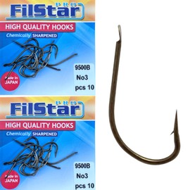 PRO FILSTAR 20 Piece Fishing Hook Set N3 - Carp Fishing Hooks - Carp Fishing Accessories - Barbed Carp Hooks - Carp Fishing Reversed Hooks - Carp Rigs - Fishing Accessories - Method Feeder -