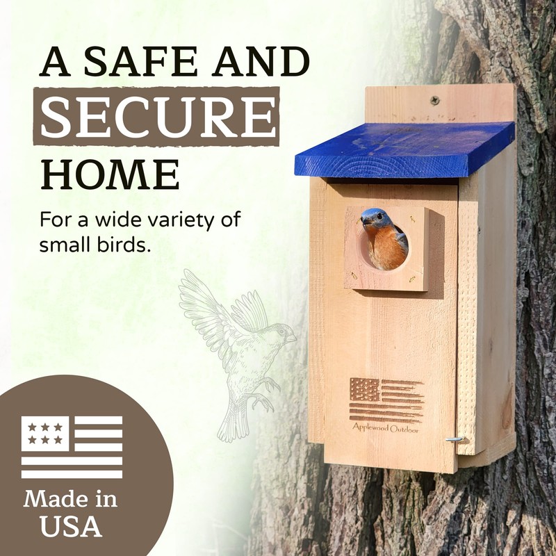 Made in USA,Premium Rustic Cedar Bird Houses,Durable Bird Houses for