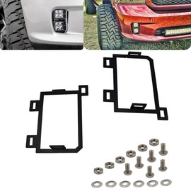 XJMOTO Front Hidden Bumper Replacement LED Fog Light Mounting Brackets Compatible with Dodge Ram 1500 2013-2018