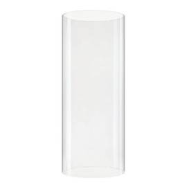 CYS EXCEL D-4" H-9.5" Glass Open Ended Hurricane Candleholder Bottomless Cylinder Sleeve Clear Chimney Shade Tube Cover, 1 Piece