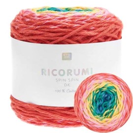 50 g Ricorumi Spin Spin – Colour: 21 – Gradient Ethnic – Fine Cotton for Crocheting Amigurumi Figures from the Ricorumi Booklets
