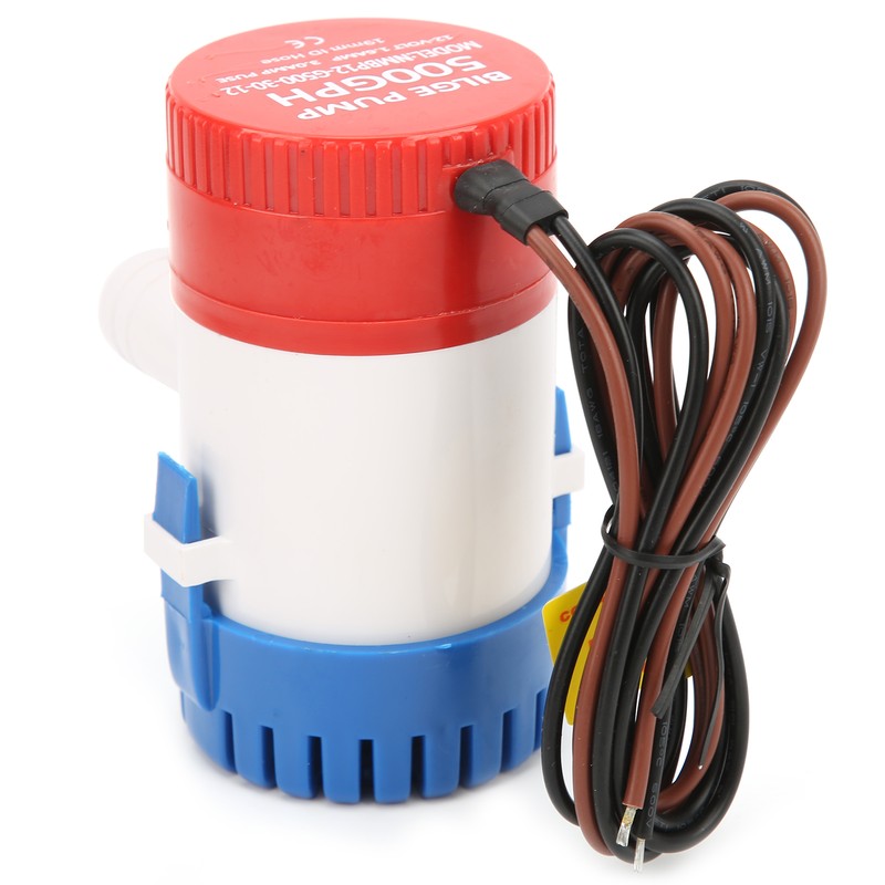 12V Blige Water Pump 3/4in Hose Outlet 500GPH Electric SemiOpen