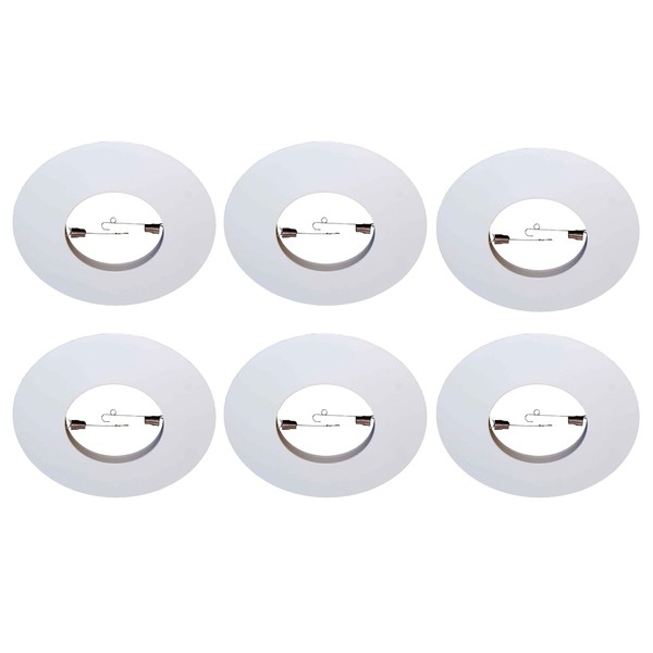 6 Pack-6" Open Metal Trim Ring for Par30/R30 Recessed Light/Lighting-White-Replaces Halo 301P