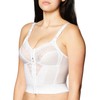 Carnival Womens Front Closure Longline Bra, White, 36D