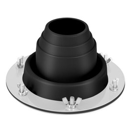 Cyvposm Stove Jack Kit for Tent,Flexible Silicone High Temp Stove Jack Fitting Pipe OD 1 3/4" to 3 1/4",Tent Stove Jack for Bell Tent/Yurt/Wood Burner (Black)