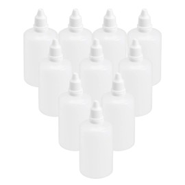 Wowlife 100ml Plastic Small Mouth Drop Bottles 10pcs Empty Squeezable Dropper Bottles Eye Liquid Dropper with Caps, AMSS-9600W