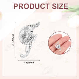 PATIKIL Rhinestone Letter Lapel Pins, Initial Alphabet Collar Pins Letter Brooch Pins for Women Men Shirt Dress Suits Coat Collar, Silver Tone, Letter F