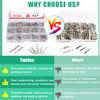 Twidec/290PCS Car Electrical Wire Terminal Pins Connector 1/1.5/1.8/2.2/2.8/3.5mm 21Type Auto