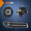 Nilight Fog Light Assembly for 2011-2014 Chrysler 300 Bumper Driving