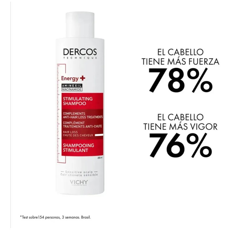 Shampoo Vichy Dercos Shampoo Anticaída Energy+ En 200 Ml De