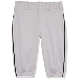 Alleson Athletic Boys' Crush Knicker Braided Pant, Grey/Black, X-Large