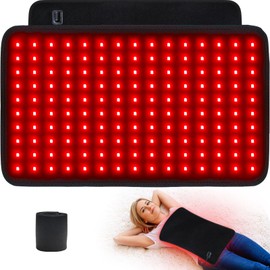 feangli Red Infrared Light Therapy for Body Large 19.8" x 12" Infrared Heating Pad Wrap for Back Waist Shoulder Knee Feet Joints Pain Relieve, Diminish Inflammation, Ideal Gift
