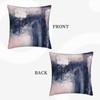 Pink And Navy Throw Pillow Covers 18"X18" Cozy Velvet Square