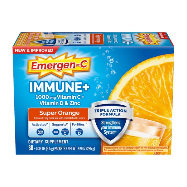 Emergen-C Immune+ Triple Action Immune Support Powder, BetaVia (R), 1000mg