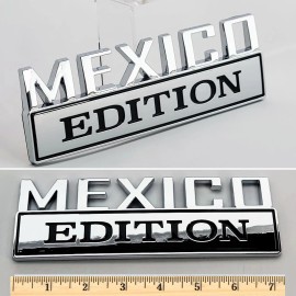 AMP 1pc MEXICO EDITION Chrome Emblem Badges Decal Car Truck SUV Boat Universal