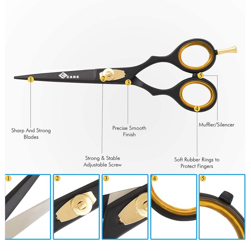 Professional Hairdressing Scissors, Japanese Stainless Steel Salon Scissors - 16.5