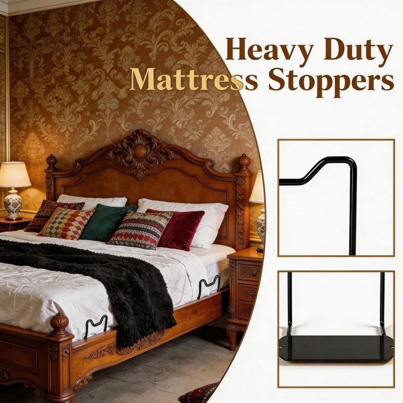 2 Pack Mattress Slide Stopper, Mattress Grippers to Prevent Sliding,