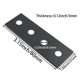 MEETOOT 80mm/3.15inch Barn Door Track Connector Sliding Door Hardware Metal Splicing Plate Repair Fastener Ferrous Metal Splice Suitable for Sliding Barn Door Track and TV Wall Hanger and Closet Door