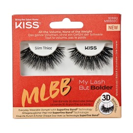 KISS My Lash But Bolder 3D Volume False Eyelashes, Eyelash Style 'Slim Thicc', 1 Pair