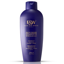 FAIR & WHITE Exclusive, Skin Brightening Body Wash - 33.8 fl.oz / 1000ml – Daily Shower Gel, Uneven Skin Tone, with Pomegranate and Melon Extracts