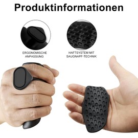 Fitness Griffpolster 2er-Set mit Tragetasche,Silikon Handschuhe für zughilfen krafttraining, Antirutsch Palm Grip,Unisex Gym Zubehör Tragbar