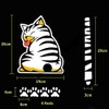 EQLEF® Cartoon Funny Cat Moving Tail Stickers Reflective Car Window