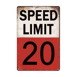 Funny Street Sign Speed Limit 20 Mph Sign Vintage Tin Metal Sign Speed Limit Street Road Signs Street Signs For Bedroom Retro Man Cave Decor For Neighbour Driveway Yard Or School Garage Wall Decor