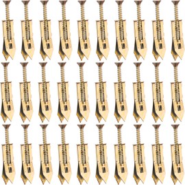 JYvivid 60 Pcs Self-Drilling Drywall Anchors, Metal Steel Screws and Anchors Kit, Zinc Plated No Drill or Holes in Wall, Heavy Duty Anchors Screws for TV, Shelf Straps, Bike, Cabinets (0.47"x1.76")