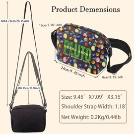 JTOUK Detective TV Show Inspired Crossbody Bag Pineapple Gift Shawn and Gus Gift Comedy TV Show Inspired Gift (Pluto HKB EU)