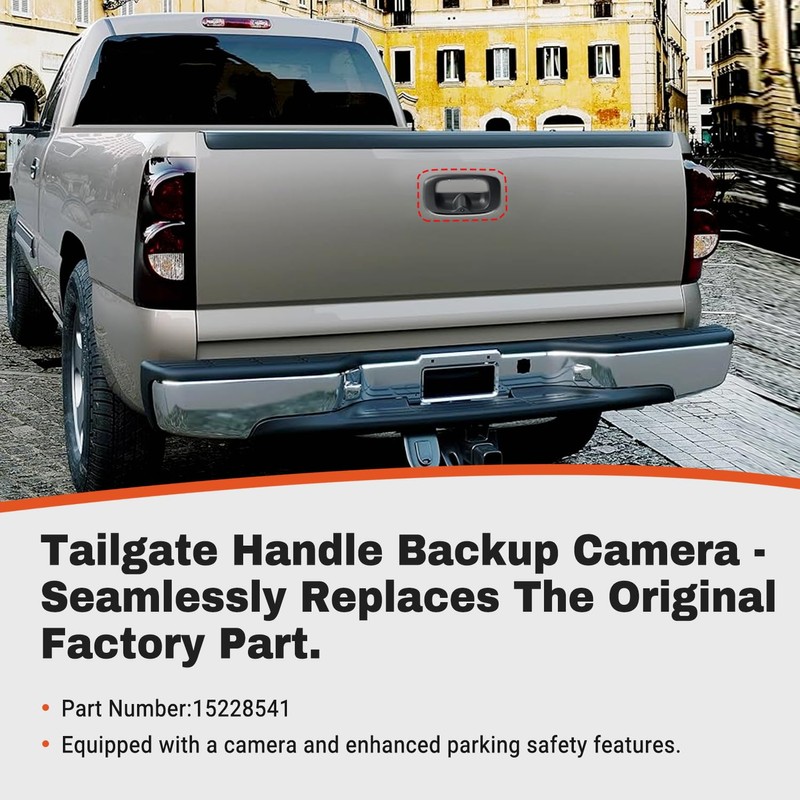 Tailgate Handle Backup Camera Compatible with 1999-2006 Chevy Silverado GMC
